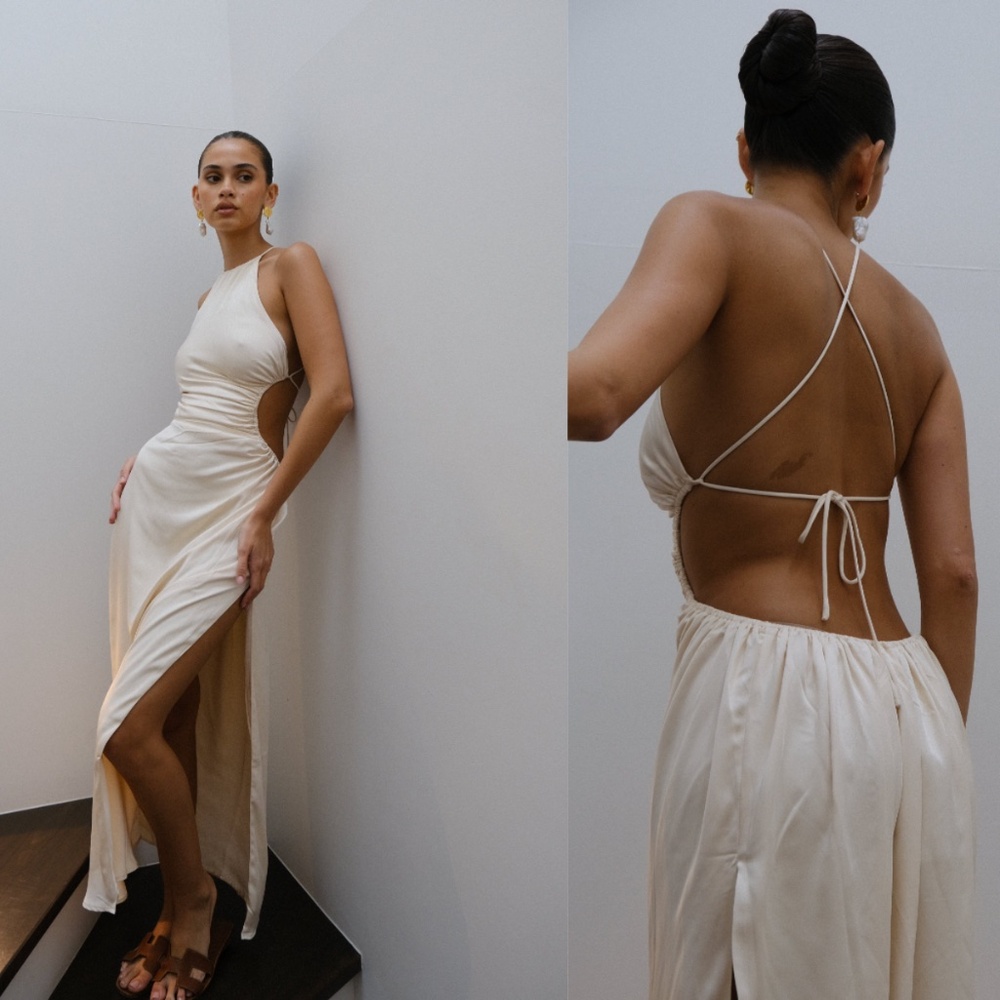 MESHKI Cut Out, Open Back Dress, XXS